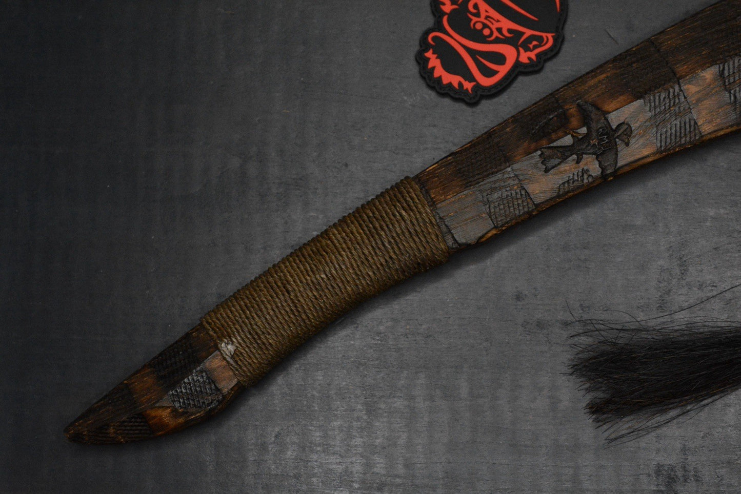 NEW Monkey Edge x RMJ Gold Point Red Stick - Hard Maple Fire Branded w/ Braid