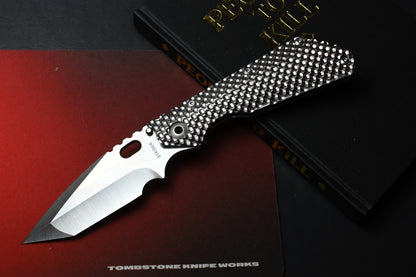 RARE Strider Knives DGG XL Magnacut Hand Ground Tanto / Full Titanium USA