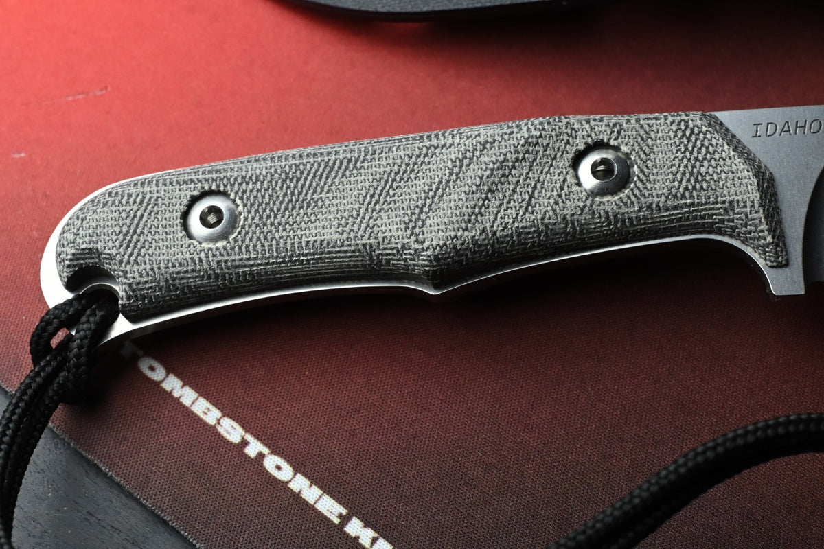 NEW Chris Reeve Knives Backpacker - Black Canvas Micarta w/ Monkey Bead & Patch