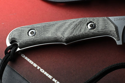 NEW Chris Reeve Knives Backpacker - Black Canvas Micarta w/ Monkey Bead & Patch