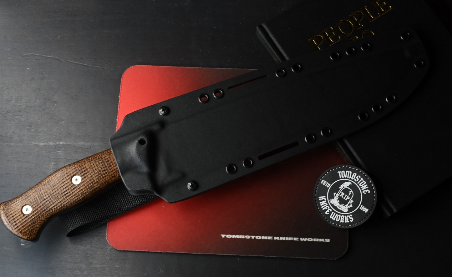 NEW Carothers Performance Knives Light Chopper - Burlap Micarta / Delta 3V 16”