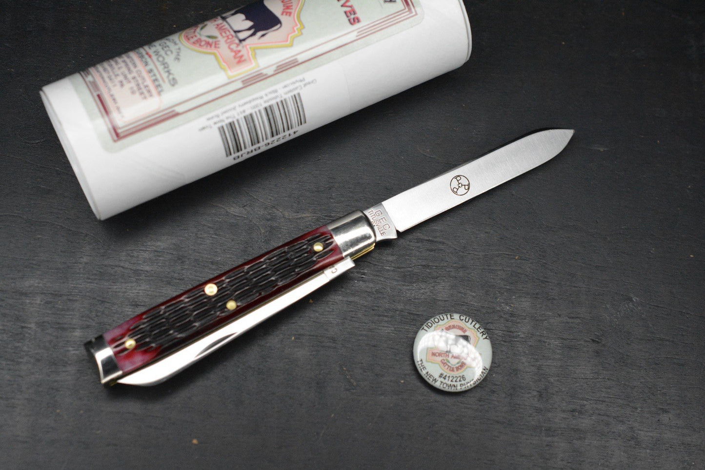 NEW Great Eastern Cutlery New Town Physician - Black Raspberry Jigged Bone