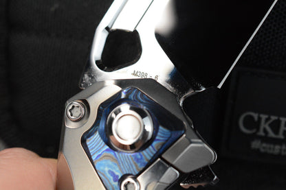 RARE Custom Knife Factory x Marfione Ratax - Polished M398 / Ti Integral SN#006