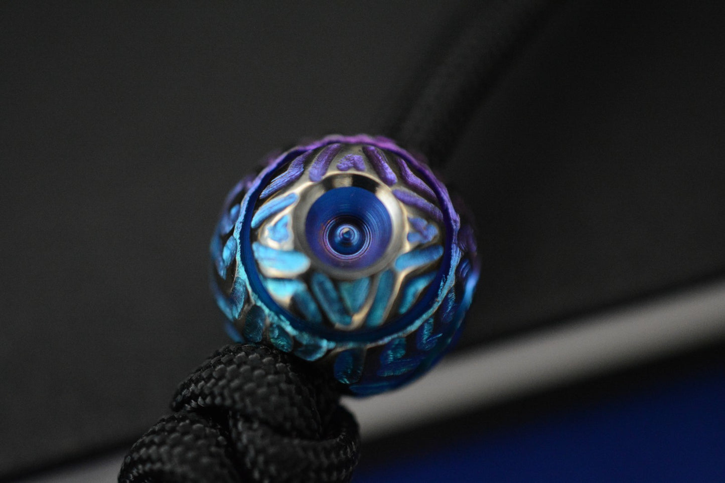 RARE Renaissance Creations Engraved Anodized Ti Bead Re Microtech