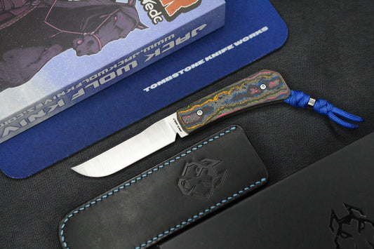 NEW Jack Wolf Pioneer Jack FIXedc - 80s Camo Carbon / S90V w/ Sheath