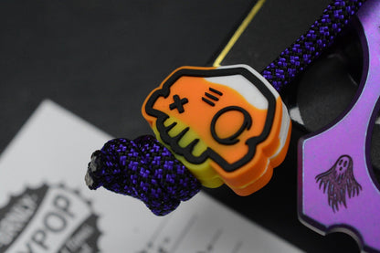 NEW BRNLY Cypop Halloween Toothy Purple LE - Engraved Bottle Opener w/Skull Bead