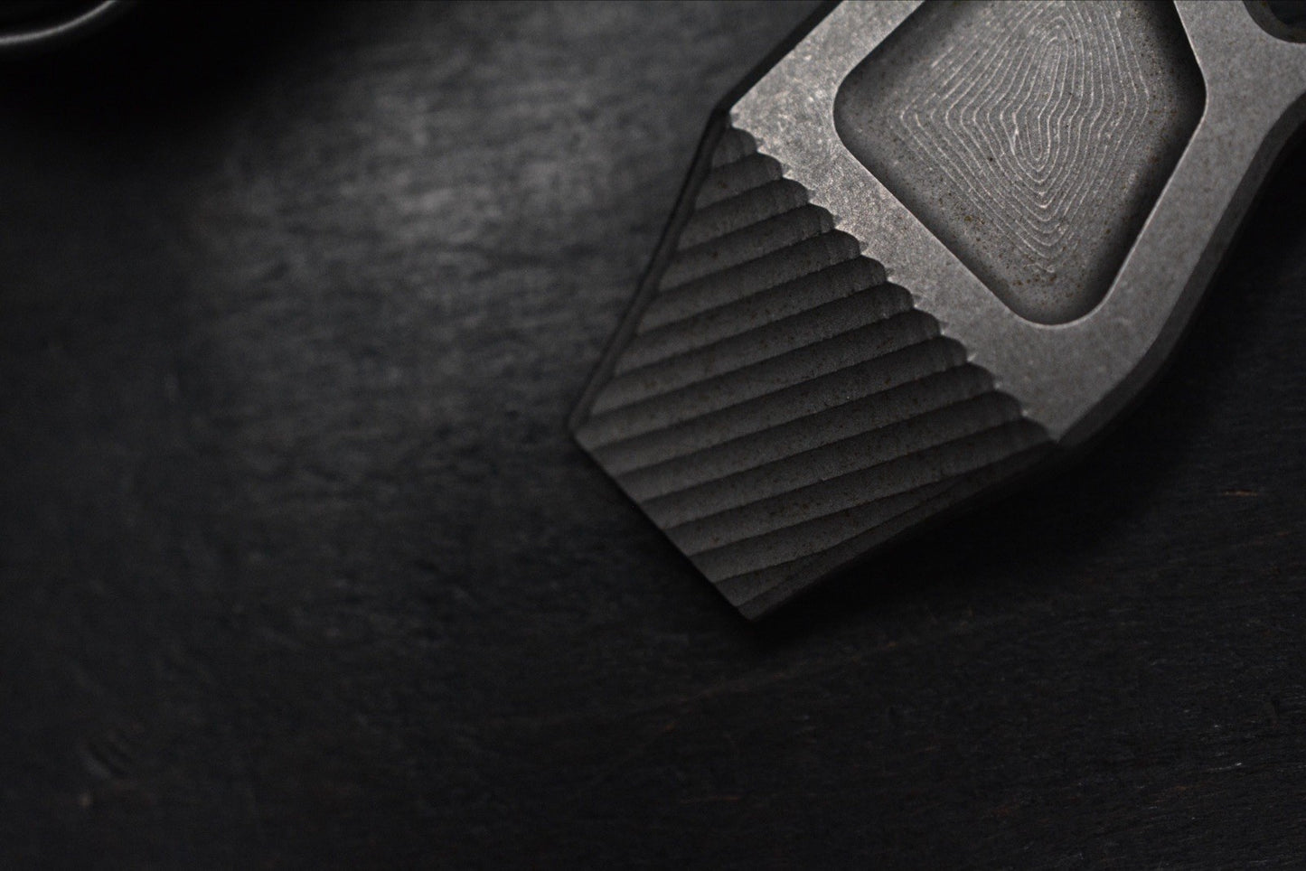 CUSTOM Arevalo Pry Bar - Brushed & Satin Finish Titanium w/TWK Curator Re Playge