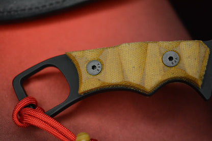 RARE Crimson Customs RPM Iron Wolf Black / Butterscotch Micarta (1of 1 Custom)