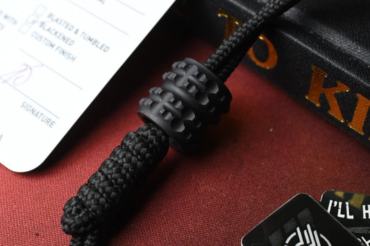 NEW Griffin Combat M990 Full Size Lanyard Bead - Blackened Ti Tread Pattern
