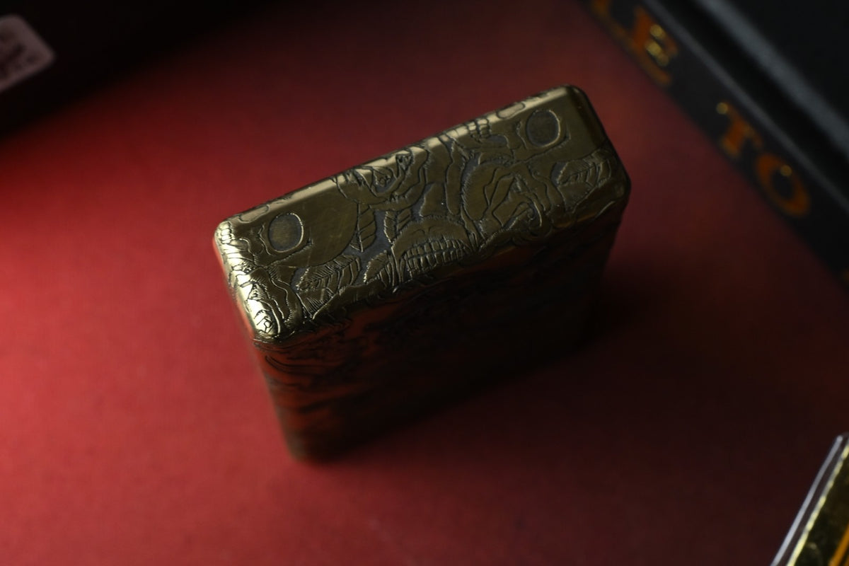 NEW Zorro Pirates Of The Caribbean - Deep Carved Brass Lighter Re Zippo