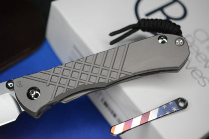 NEW Chris Reeve Umnumzaan - Glass Blasted / DP Magnacut w/ Custom Flag Clip