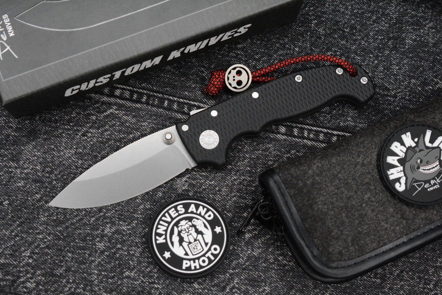 RARE Demko Custom USA AD20S - Black G-10/ Barong Magnacut Stud Only