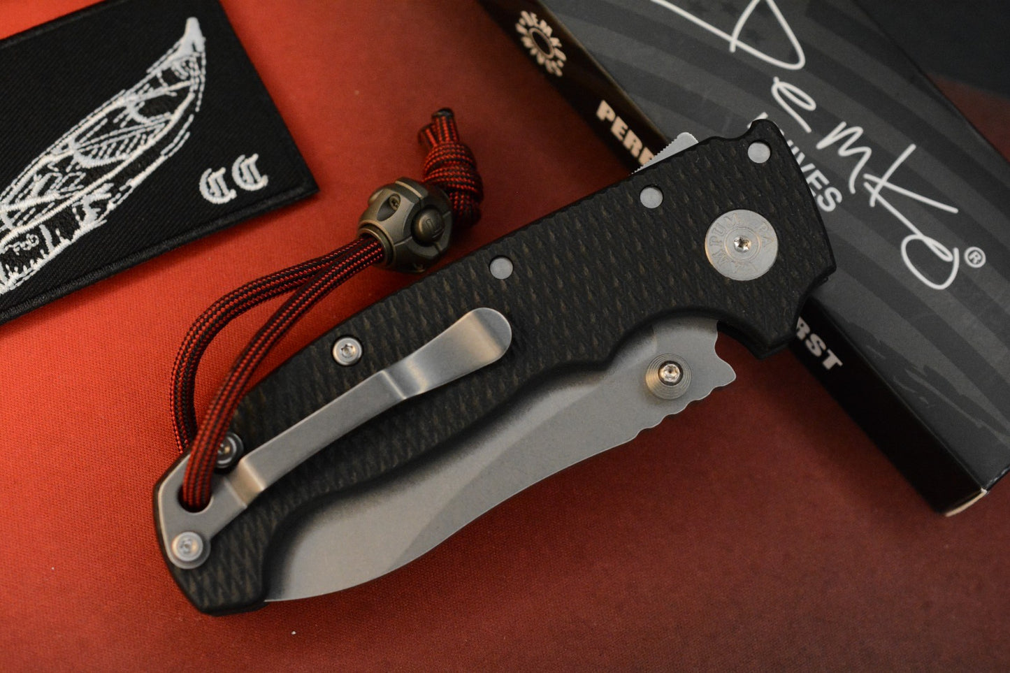 NEW Demko USA Made (Full Width) AD20 Butcher Magna Black G-10 w/ CKF Bead