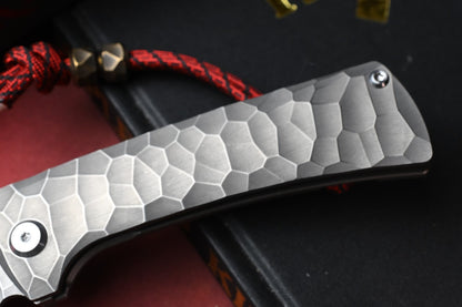 RARE CHAVES Black Label RCK9 - Full Rock SW DP M390 / Rocked Ti Handles w/ Bead