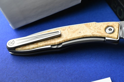 RARE Chris Reeve Knives Mnandi - Box Elder Wood / Magnacut w/ Sheath & COA