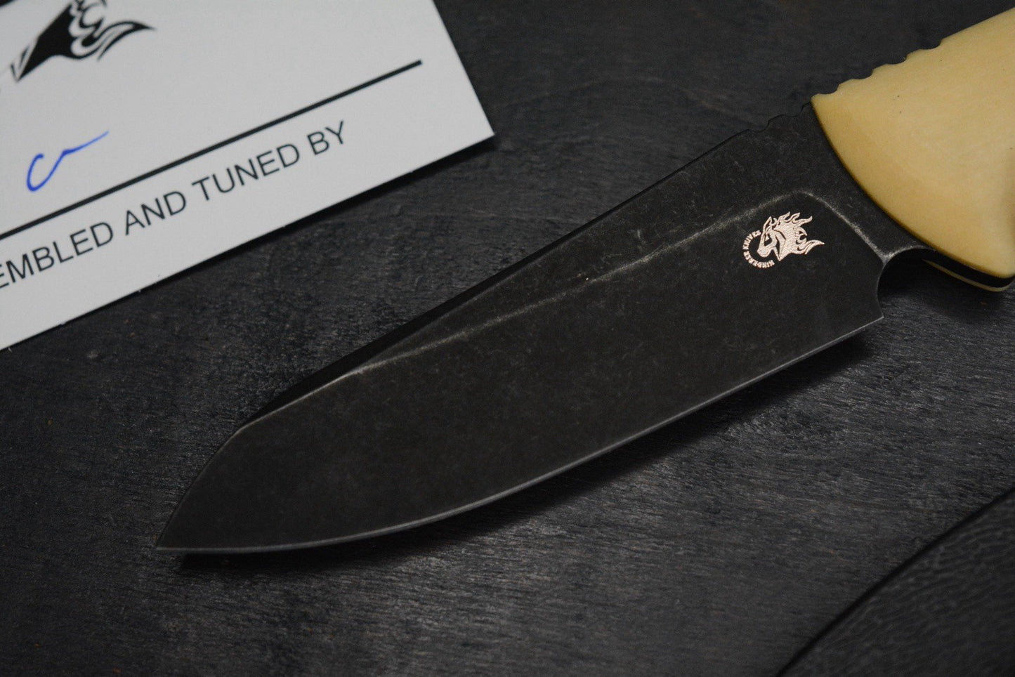 NEW Hinderer Flashpoint Magnacut Sheepsfoot Fixie - Battle Black Buckeye Handle