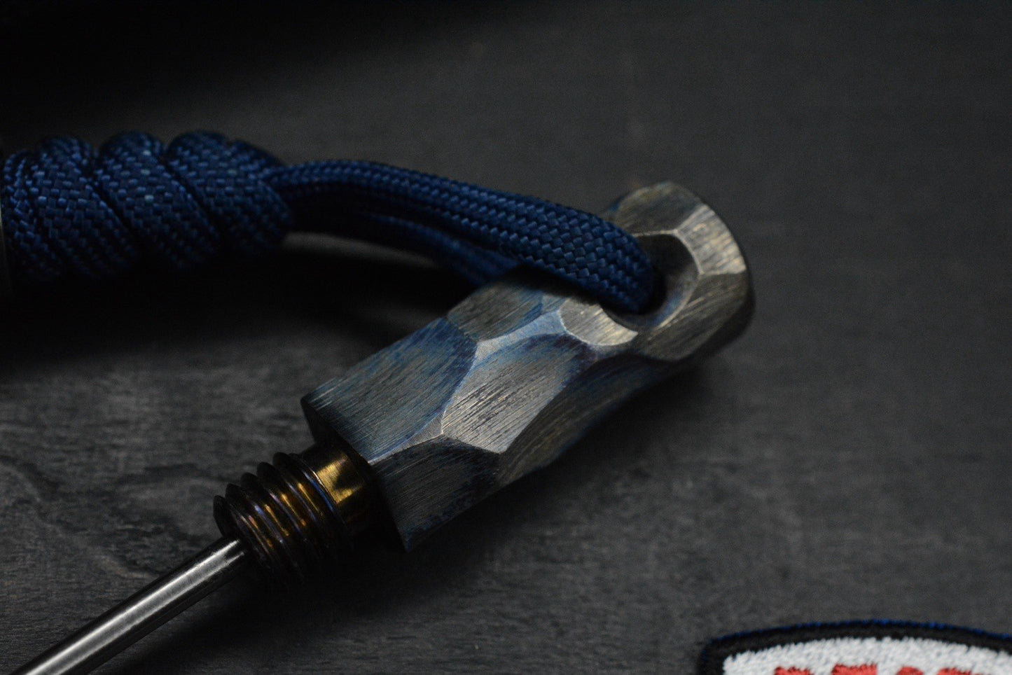 RARE 1 Of 1 Death Spike - Screw In Ice Pick - Rock Finished Ano w/ Custom Bead