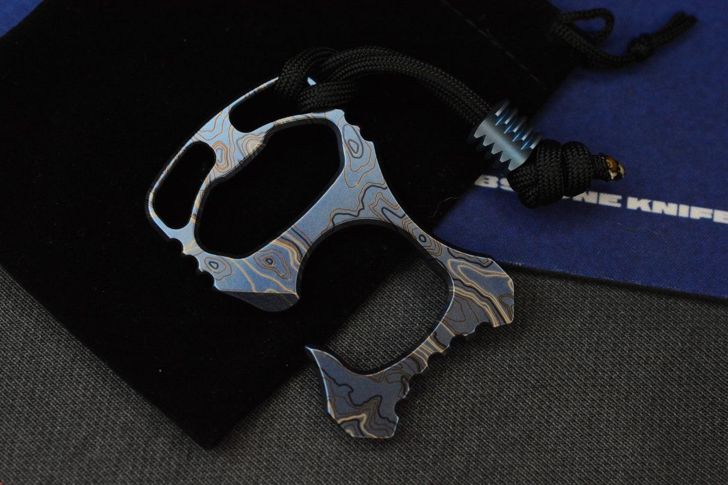 NEW Triple Aught Design Rook TAD Edition SW Blue Ti Bottle Opener w/ Bead