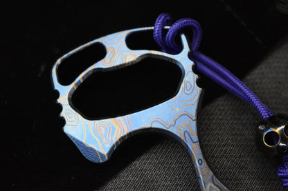 NEW Triple Aught Design Rook TAD Edition SW Blue Ti Bottle Opener w/ Bead