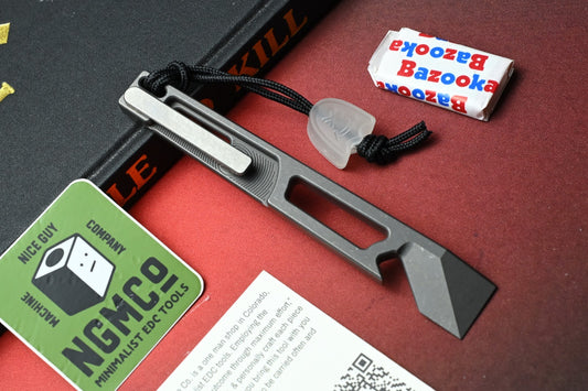 NEW Nice Guy Machine Co "Side Piece" Titanium Pry Bar w/ Wkrmn Bead