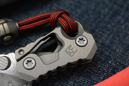 RARE++ Custom Knife Factory KEK Slipjoint - SW Ti / Damasteel Blade SN# 81