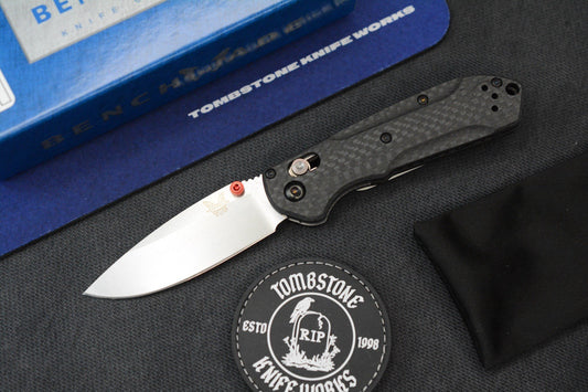 NEW Benchmade Mini Freek - Full Carbon Fiber w/ Red Thumbstud & Backspacer