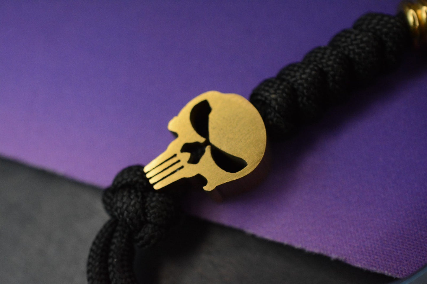 RARE Metal One Anodized Punisher Spike Pry Bar w/ Brass Bead Re NGMCo Microtech