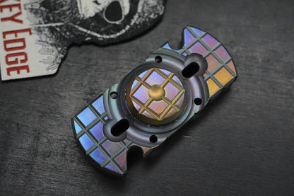 NEW Monkey Edge x Steve Ryan Orbital Frag Oil Slick Ano w/ME Patch Re Microtech