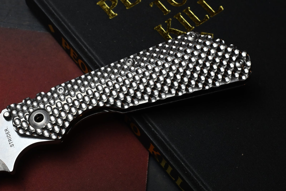 RARE Strider Knives DGG XL Magnacut Hand Ground Tanto / Full Titanium USA