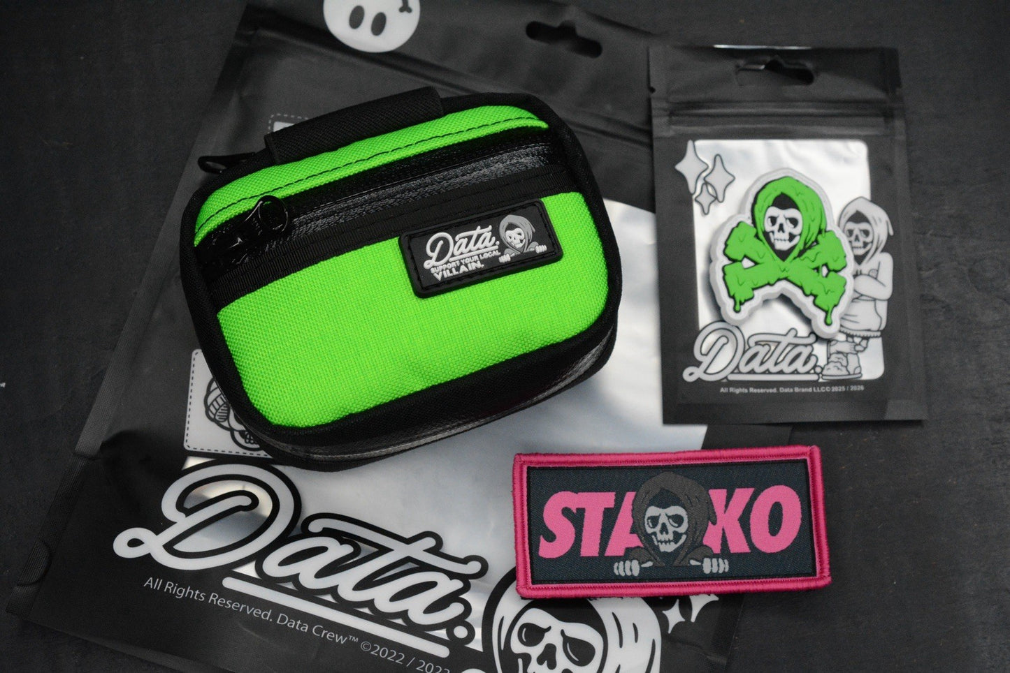 NEW Data Crew What-a-Junior - Slime Pouch w/ Starko Collab Patch Set