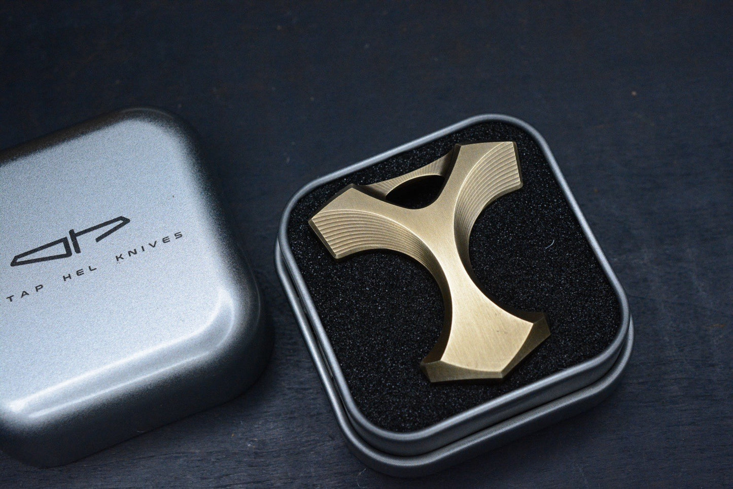 RARE Ostap Hel Knives Mjolnir II Antique Bronze Bottle Opener Tool w/ Brass Bead