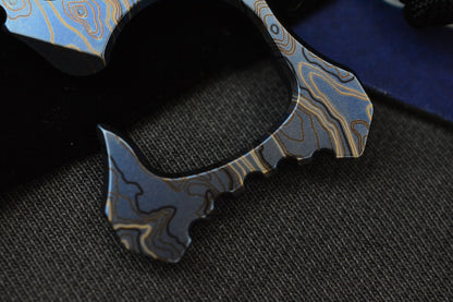 NEW Triple Aught Design Rook TAD Edition SW Blue Ti Bottle Opener w/ Bead