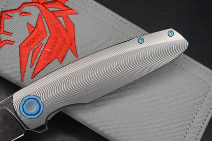 NEW Holt Bladeworks Outlaw - 4” M390 / Ridgeback Ti w/ Crystallized Ti Accents
