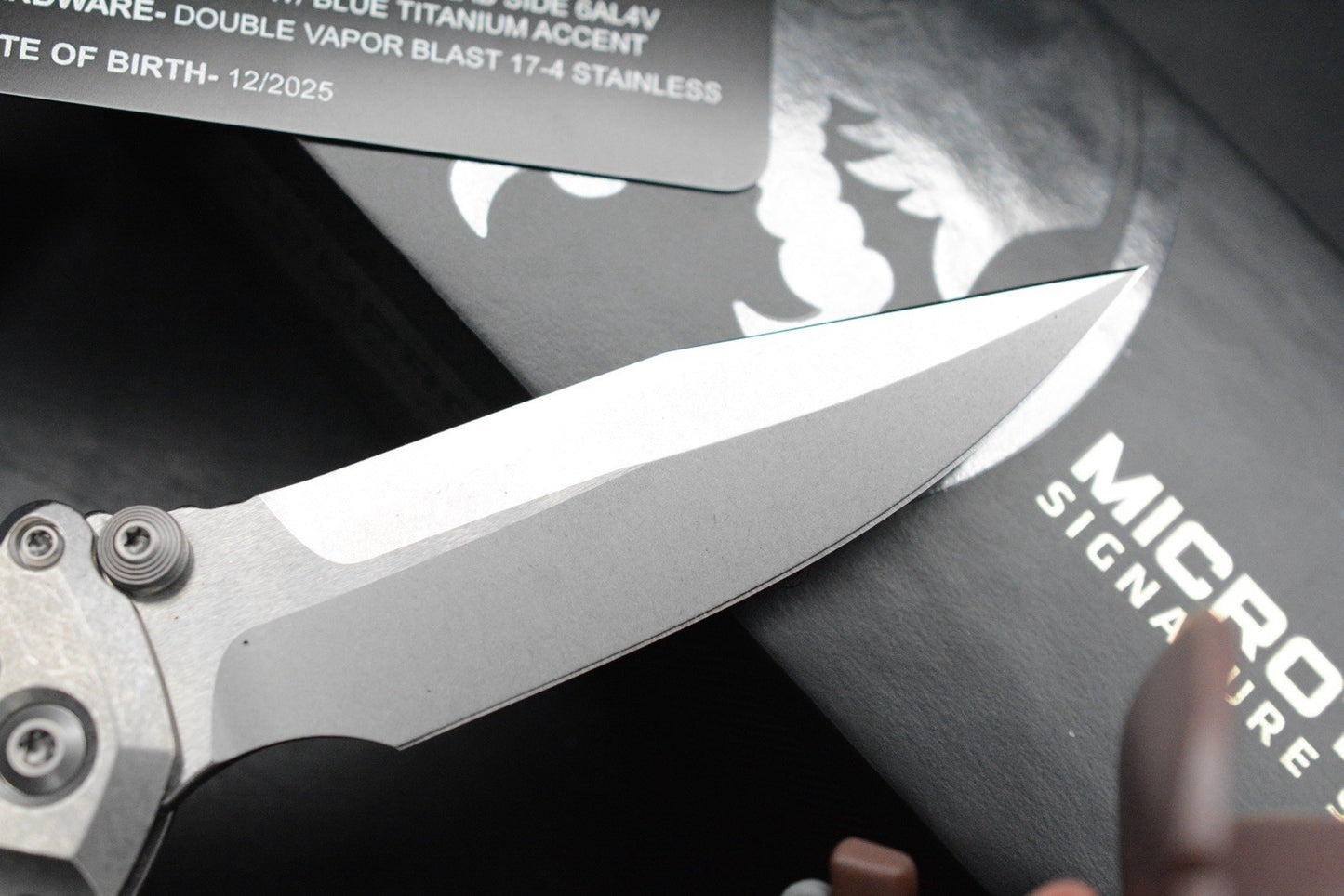 NEW Microtech Socom Bar Lock Slab Side Ti Spearpoint w/ Fallout Pack & EXTRAS