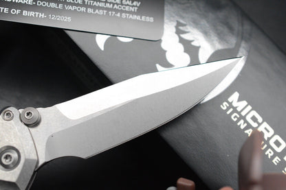 NEW Microtech Socom Bar Lock Slab Side Ti Spearpoint w/ Fallout Pack & EXTRAS