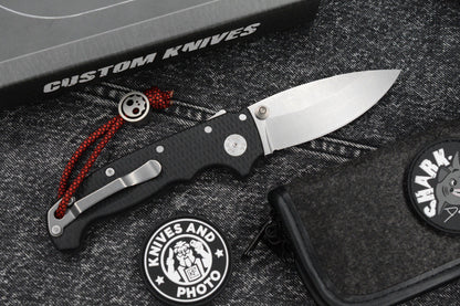 RARE Demko Custom USA AD20S - Black G-10/ Barong Magnacut Stud Only
