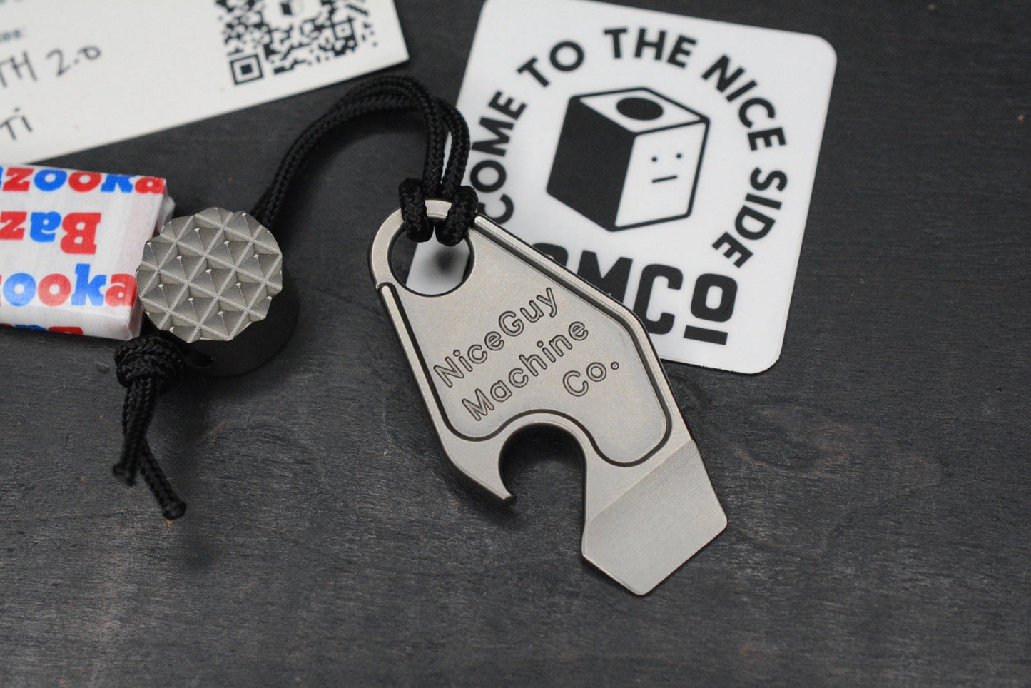 NEW Nice Guy Machine Co Return To Home Fob 2.0 Ti Pry w/ Curator Homage Bead