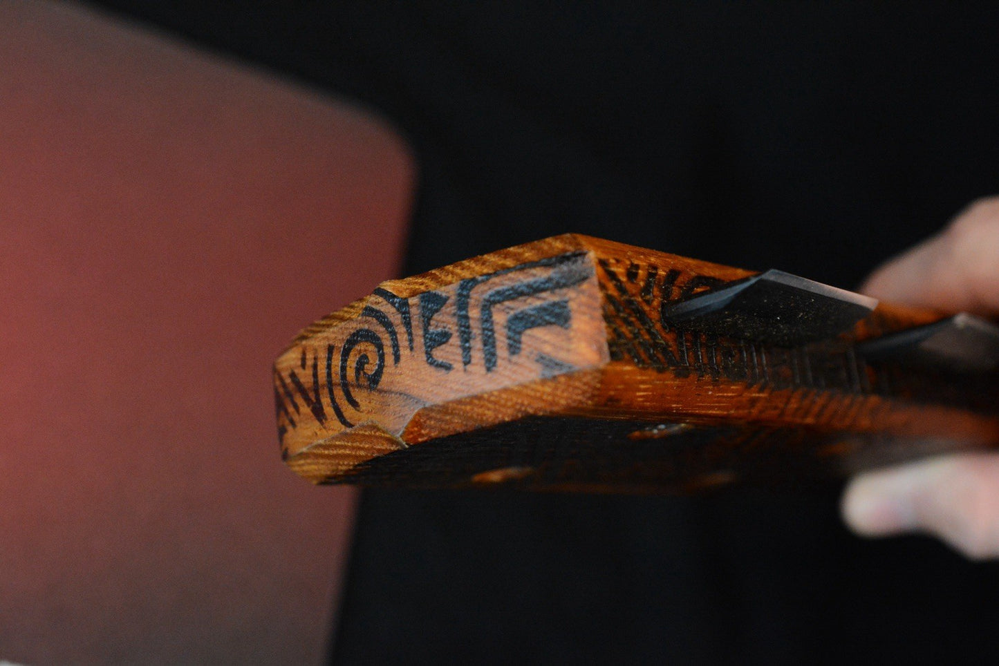 RARE++ RMJ x Gold Point Forge Macuahuitl Aztec War Club - w/Polar Bear Claw Bead