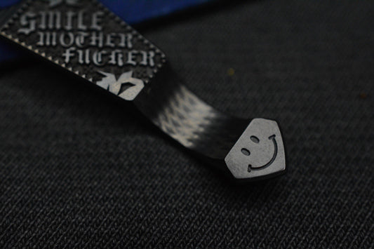 NEW Steel Flame - Smile Mother F****r Ti Pocket Clip - Blackout TRD Finish