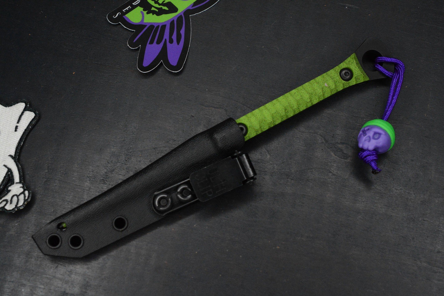 RARE Half Face Cardiac Spike Halloween SE Toxic Green w/Skull & PDW Patch