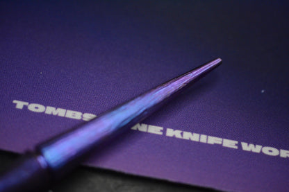 RARE Royal Creations Rock Spike -Ano Purple Ti w/ Custom Matching Bead & Patch