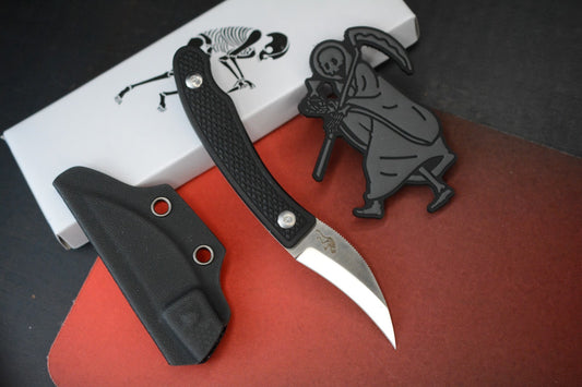 RARE Ed’s Manifesto & Sneakreaper Elvia Field Knife POLISHED / Black w/ SR Patch