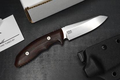 NEW Hinderer Flashpoint Magnacut Sheepsfoot Fixie - Stonewash Cocobolo Handle