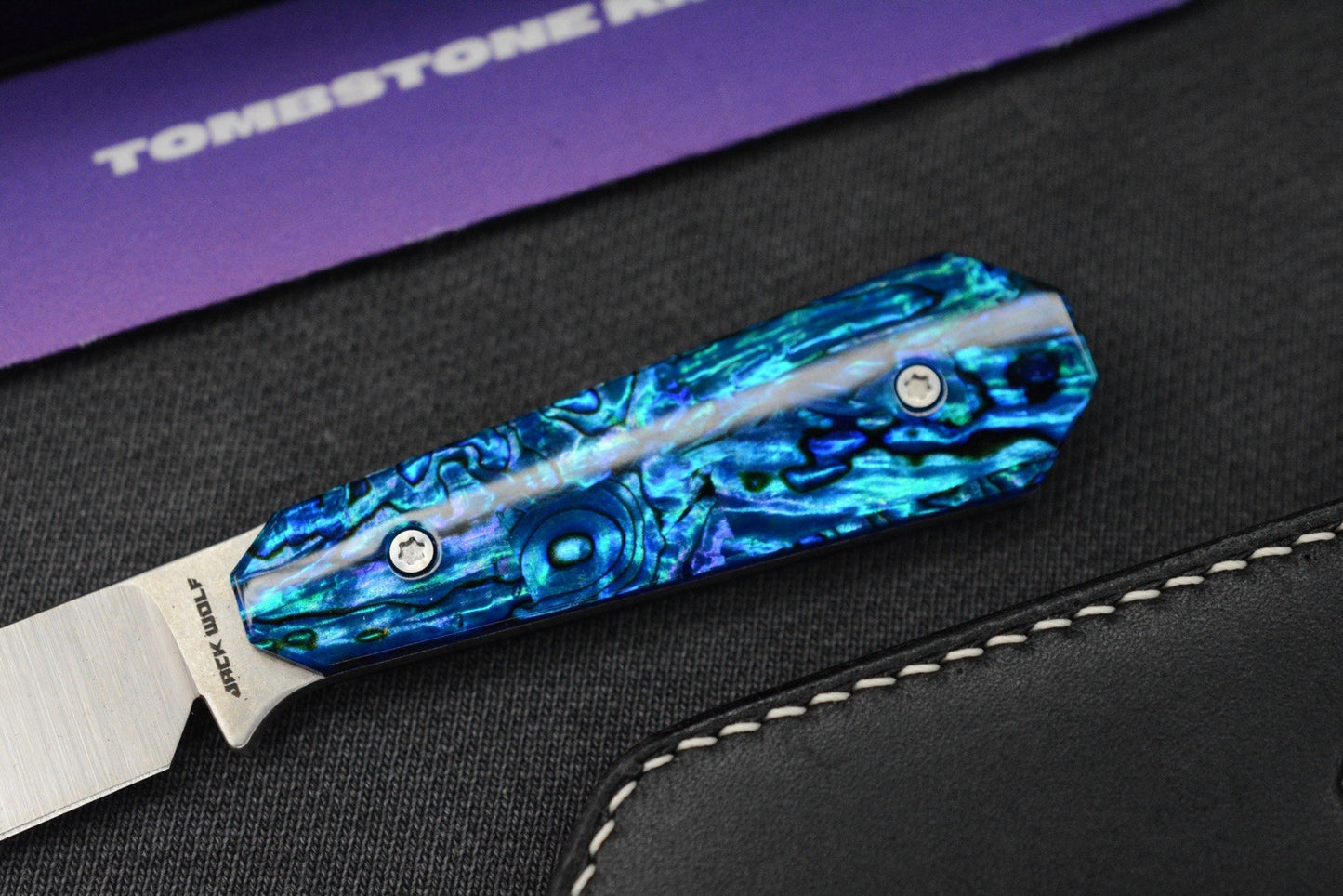 NEW Jack Wolf x Miller FixEDC Backwoods True Blue LE / Satin S90V w/ Sheath