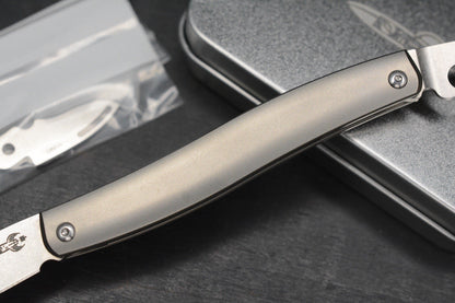 NEW D Rocket Designs Serpentine Slipjoint Ti M390 Wharncliffe Bottle Opener