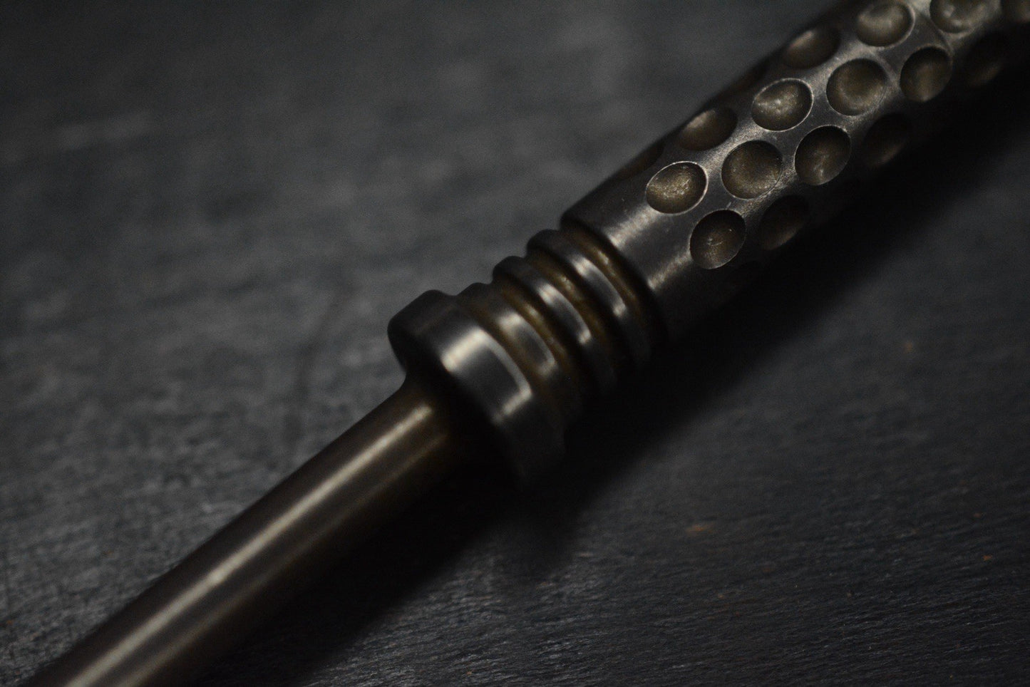 NEW RMJ USA Pentagon Screwdriver - Vintage Tumbled Ti/ Bronze Ano  w/ Brass Bead