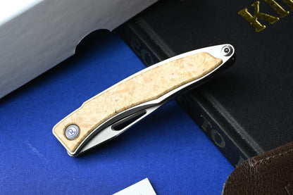 RARE Chris Reeve Knives Mnandi - Box Elder Wood / Magnacut w/ Sheath & COA