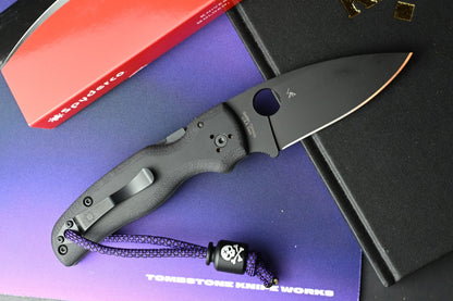 NEW Spyderco Manix 2 XL - Black G10 / Black S30V USA MADE w/ Poison Bead