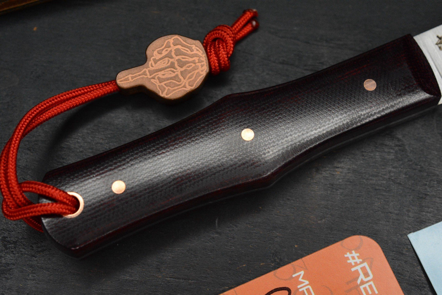 NEW Jack Wolf x LT Wright Vampire Hunter /Crimson Canvas Micarta /AEB-L USA MADE