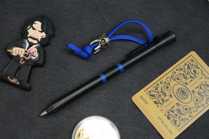 NEW PBJ Handmade Knives - Stylus C Pen Spike Blue/Black Micarta w/John Wick Pack